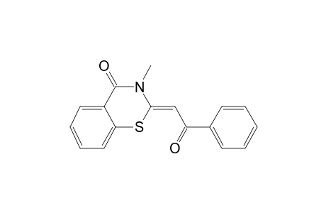 1,3(4H)-Benzothiazin-4-one, 2,3-dihydro-3-methyl-2-benzoylmethylene-