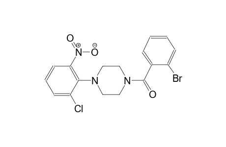 (2-bromophenyl)-[4-(2-chloranyl-6-nitro-phenyl)piperazin-1-yl]methanone