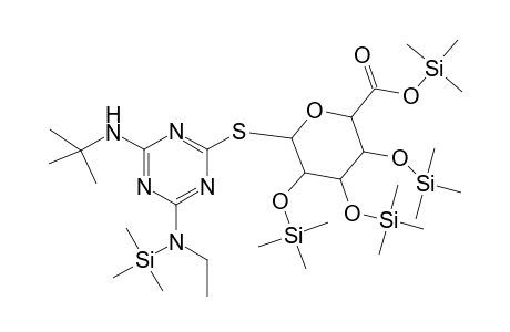 .beta.-D-Glucopyranosiduronic acid, 4-[(1,1-dimethylethyl)amino]-6-[ethyl(trimethylsilyl)amino]-1,3,5-tri azin-2-yl 1-thio-2,3,4-tris-O-(trimethylsilyl)-, trimethylsilyl ester