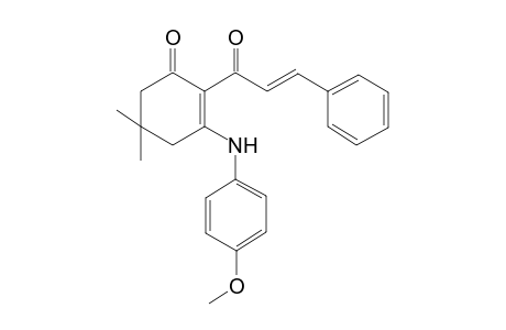 3-(4-Methoxyanilino)-5,5-dimethyl-2-[(E)-1-oxo-3-phenylprop-2-enyl]-1-cyclohex-2-enone