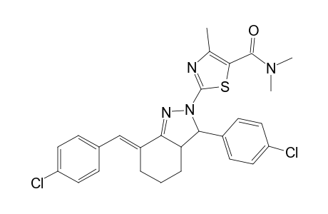 2-[7-(4-chloro-benzylidene)-3-(4-chloro-phenyl)-3,3a,4,5,6,7-hexahydro-indazol-2-yl]-4-methyl-thiazole-5-carboxylic acid dimethylamide