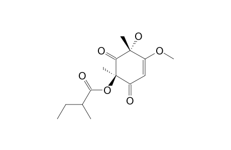 2-methylbutyric acid [(1R,5R)-5-hydroxy-2,6-diketo-4-methoxy-1,5-dimethyl-1-cyclohex-3-enyl] ester