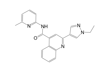 4-quinolinecarboxamide, 2-(1-ethyl-1H-pyrazol-4-yl)-N-(6-methyl-2-pyridinyl)-