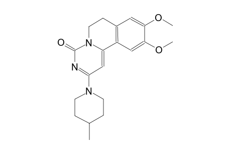 9,10-dimethoxy-2-(4-methyl-1-piperidinyl)-6,7-dihydro-4H-pyrimido[6,1-a]isoquinolin-4-one