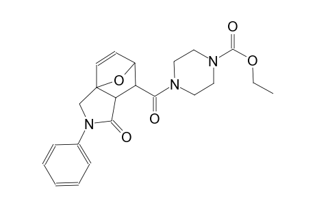 ethyl 4-((3aS,6R)-1-oxo-2-phenyl-1,2,3,6,7,7a-hexahydro-3a,6-epoxyisoindole-7-carbonyl)piperazine-1-carboxylate