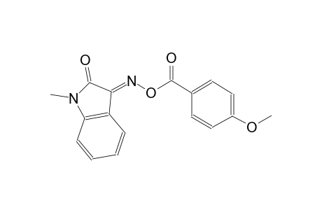 1H-indole-2,3-dione, 1-methyl-, 3-[O-(4-methoxybenzoyl)oxime], (3E)-