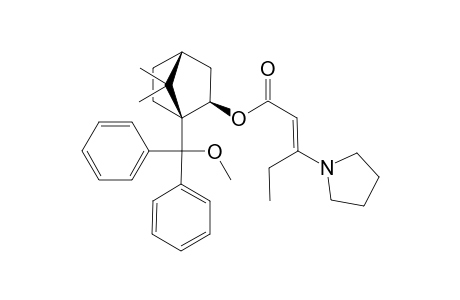 (1S,2R,4R)-1-(Methoxydiphenylmethyl)-7,7-dimethylbicyclo[2.2.1]hept-2-yl (E)-3-(pyrrolidin-1-yl)pent-2-enoate
