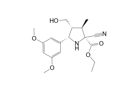 Ethyl (2S,3R,4R,5S)-2-cyano-5-(3,5-dimethoxyphenyl)-4-hydroxymethyl-3-methylpyrrolidine-2-carboxylate