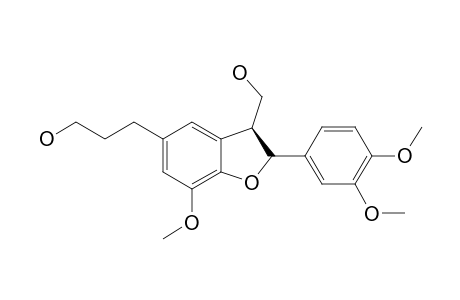 4-O-METHYLDIHYDRODEHYDRODICONIFERYL_ALCOHOL;3',4-O-DIMETHYLCEDRUSIN;2-(3',4'-DIMETHYLXYPHENYL)-3-HYDROXYMETHYL-2,3-DIHYDRO-7-METHOXY-BENZOFURAN-5-N