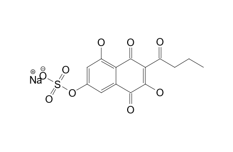 2-BUTANOYL-3,6,8-TRIHYDROXY-1,4-NAPHTHOQUINONE-6-O-SODIUMSULFATE