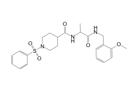N-{(1S)-2-[(2-methoxybenzyl)amino]-1-methyl-2-oxoethyl}-1-(phenylsulfonyl)-4-piperidinecarboxamide