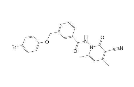 3-[(4-bromophenoxy)methyl]-N-(3-cyano-4,6-dimethyl-2-oxo-1(2H)-pyridinyl)benzamide