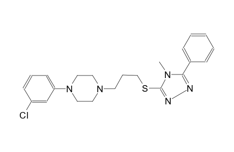 piperazine, 1-(3-chlorophenyl)-4-[3-[(4-methyl-5-phenyl-4H-1,2,4-triazol-3-yl)thio]propyl]-