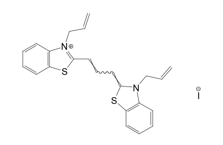 3-allyl-2-[3-(3-allyl-2-benzothiazolinylidene)propenyl]-benzothiazolium iodide