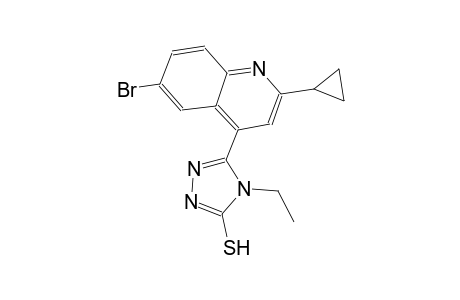 5-(6-bromo-2-cyclopropyl-4-quinolinyl)-4-ethyl-4H-1,2,4-triazole-3-thiol