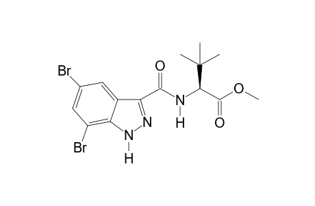 methyl (2S)-2-(((5,7-dibromo-1H-indazol-3-yl)carbonyl)amino)-3,3-dimethylbutanoate