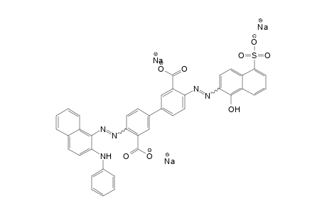 N-Phenyl-2-naphthylamin[-3,3'-dicarboxybenzidin-]1-naphthol-5-sulfonacid[1,1'-Biphenyl]-3,3'-dicarboxylic acid, 4-[(1-hydroxy-5-sulfo-2-naphthalenyl)azo]-4'-[[2-(phenylamino)-1-naphthalenyl]azo]-,trisodium salt
