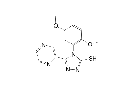4-(2,5-dimethoxyphenyl)-5-(2-pyrazinyl)-4H-1,2,4-triazol-3-yl hydrosulfide