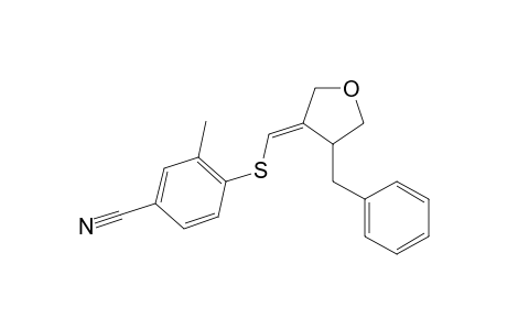 (E)-3-Benzyl-4-[4-(cyano-.alpha,-tolylthio)methylidene]tetrahydrofuran