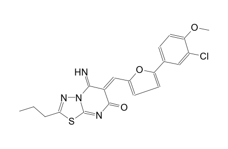 7H-[1,3,4]thiadiazolo[3,2-a]pyrimidin-7-one, 6-[[5-(3-chloro-4-methoxyphenyl)-2-furanyl]methylene]-5,6-dihydro-5-imino-2-propyl-, (6Z)-