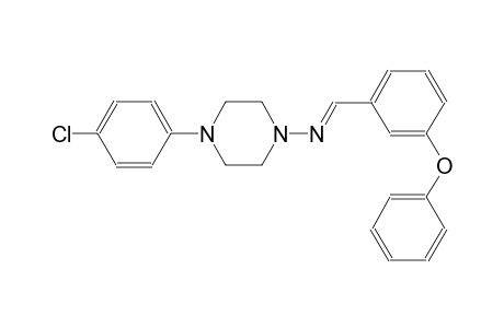 4-(4-chlorophenyl)-N-[(E)-(3-phenoxyphenyl)methylidene]-1-piperazinamine