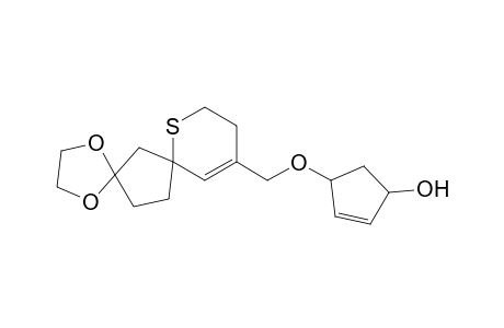 1,4-Dioxa-8-thiadispiro[4.1.5.2]tetradecane, 2-cyclopenten-1-ol deriv.