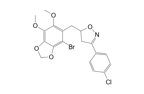 isoxazole, 5-[(4-bromo-6,7-dimethoxy-1,3-benzodioxol-5-yl)methyl]-3-(4-chlorophenyl)-4,5-dihydro-