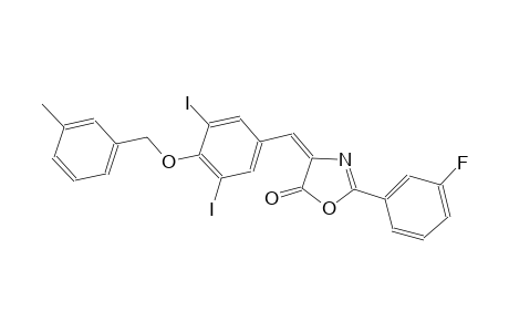 (4E)-4-{3,5-diiodo-4-[(3-methylbenzyl)oxy]benzylidene}-2-(3-fluorophenyl)-1,3-oxazol-5(4H)-one