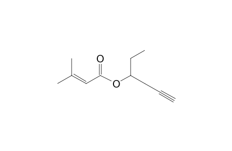 3-Methyl-2-butenoic acid, hex-4-yn-3-yl ester