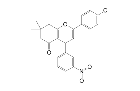 5-Oxo-4-(3'-nitrophenyl)-2-(p-chlorophenyl)-7,7-dimethyl-5,6,7,8-tetrahydro-4H-benzo[b]pyran
