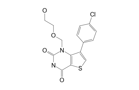 1-(2-HYDROXYETHOXYMETHYL)-7-(4-CHLOROPHENYL)-THIENO-[3,2-D]-PYRIMIDINE-2,4-DIONE