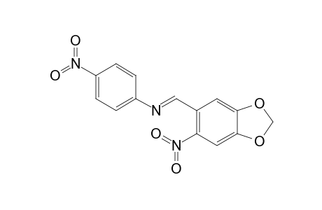 4-Nitro-N-[(E)-(6-nitro-1,3-benzodioxol-5-yl)methylidene]aniline