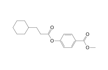 Propionic acid, 3-cyclohexyl-, 4-methoxycarbonylphenyl ester