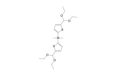 SI,SI-DIMETHYL-5,5'-SILANEDIYL-BIS-THIOPHENE-2-CARBALDEHYDE-DIETHYLACETAL