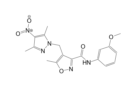 4-[(3,5-dimethyl-4-nitro-1H-pyrazol-1-yl)methyl]-N-(3-methoxyphenyl)-5-methyl-3-isoxazolecarboxamide