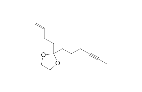 2-(But-3-enyl)-2-(hex-4-ynyl)-1,3-dioxolane
