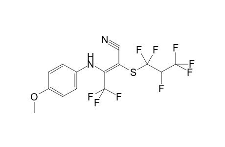 4,4,4-Trifluoro-2-(1,1,2,3,3,3-hexafluoro-propylsulfanyl)-3-(4-methoxy-phenylamino)-but-2-enenitrile