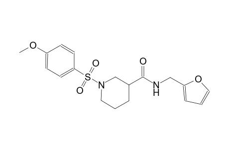3-piperidinecarboxamide, N-(2-furanylmethyl)-1-[(4-methoxyphenyl)sulfonyl]-