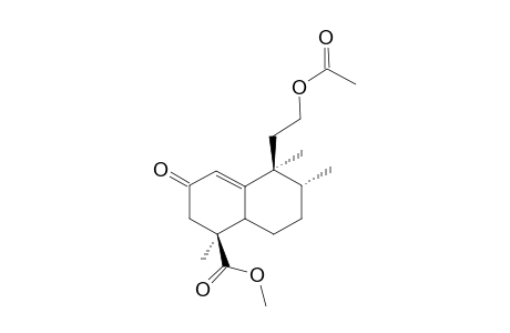 (1S,5S,6R)-5-(2-Acetoxy-ethyl)-1,5,6-trimethyl-3-oxo-1,2,3,5,6,7,8,8a-octahydro-naphthalene-1-carboxylic acid methyl ester