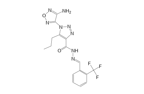 1-(4-amino-1,2,5-oxadiazol-3-yl)-5-propyl-N'-{(E)-[2-(trifluoromethyl)phenyl]methylidene}-1H-1,2,3-triazole-4-carbohydrazide