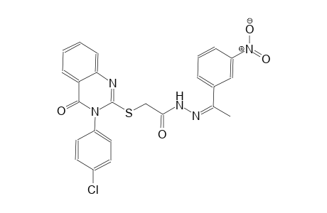 2-{[3-(4-chlorophenyl)-4-oxo-3,4-dihydro-2-quinazolinyl]sulfanyl}-N'-[(Z)-1-(3-nitrophenyl)ethylidene]acetohydrazide