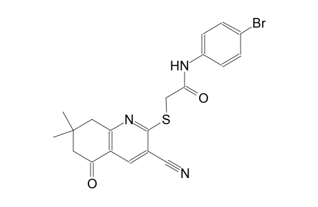 N-(4-bromophenyl)-2-[(3-cyano-7,7-dimethyl-5-oxo-5,6,7,8-tetrahydro-2-quinolinyl)sulfanyl]acetamide