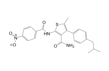4-(4-isobutylphenyl)-5-methyl-2-[(4-nitrobenzoyl)amino]-3-thiophenecarboxamide