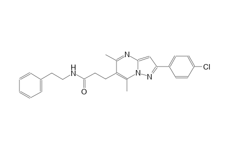 pyrazolo[1,5-a]pyrimidine-6-propanamide, 2-(4-chlorophenyl)-5,7-dimethyl-N-(2-phenylethyl)-
