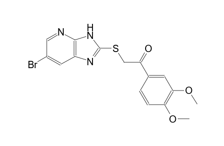 2-[(6-bromo-3H-imidazo[4,5-b]pyridin-2-yl)sulfanyl]-1-(3,4-dimethoxyphenyl)ethanone