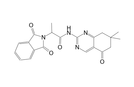 N-(7,7-dimethyl-5-oxo-5,6,7,8-tetrahydro-2-quinazolinyl)-2-(1,3-dioxo-1,3-dihydro-2H-isoindol-2-yl)propanamide