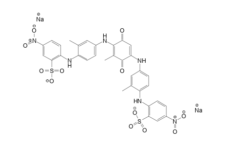 2-Methyl-3,6-bis-[4-(4'-nitro-2'-sulfoanilino)-2-methylanilino]-1,4-benzochinon