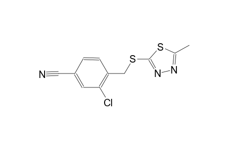 3-chloro-4-{[(5-methyl-1,3,4-thiadiazol-2-yl)sulfanyl]methyl}benzonitrile