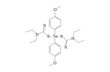 DIMETHOXYPHENYL-BIS-(N,N-DIETHYLDITHIOCARBAMATO)-TELLURIUM(IV)