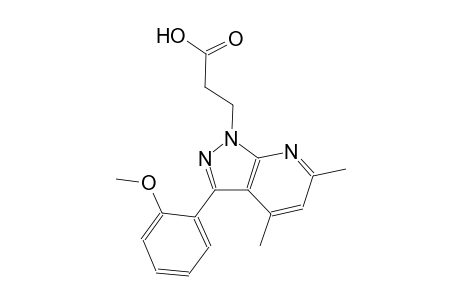 1H-pyrazolo[3,4-b]pyridine-1-propanoic acid, 3-(2-methoxyphenyl)-4,6-dimethyl-